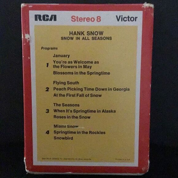Cassette tape, vintage, Hank Snow, 8 Truck - Picture 2 of 4
